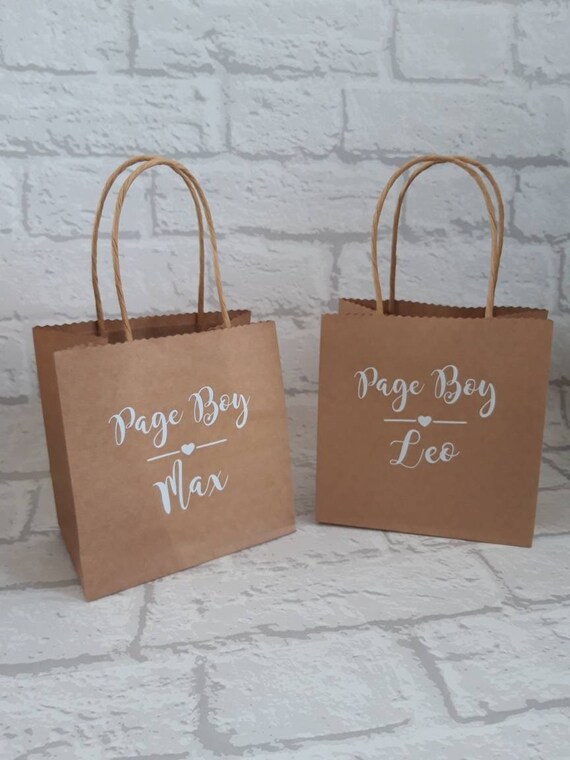 mini brown paper gift bags