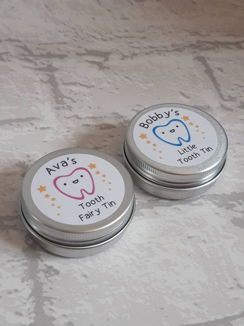 Personalised Tooth Fairy Mini Tin / Baby Teeth / Keepsake / Stocking Filler image 4