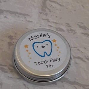 Personalised Tooth Fairy Mini Tin / Baby Teeth / Keepsake / Stocking Filler image 8