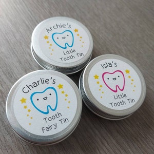 Personalised Tooth Fairy Mini Tin / Baby Teeth / Keepsake / Stocking Filler