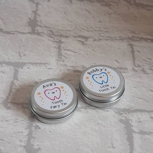 Personalised Tooth Fairy Mini Tin / Baby Teeth / Keepsake / Stocking Filler image 5