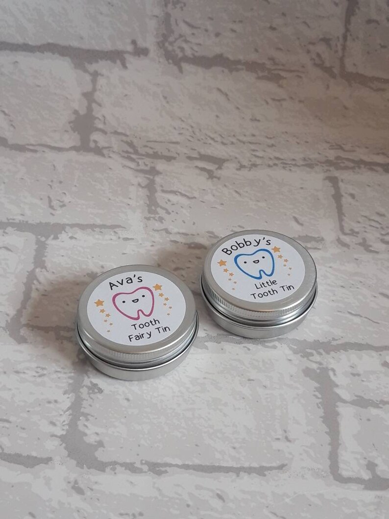 Personalised Tooth Fairy Mini Tin / Baby Teeth / Keepsake / Stocking Filler image 5