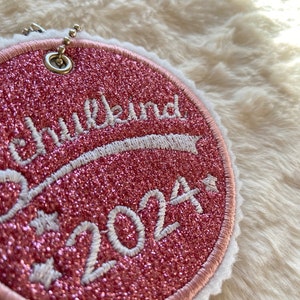 Glitter pendant school child 2024/school cone/pendant/super glitter/super glitter/rose gold