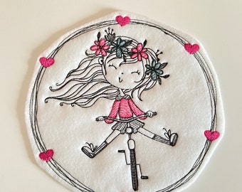 Application patch girl/magical fairy/princess/fairy/little fairy/iron-on picture/school cone