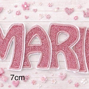 Applikation/Aufnäher/Bügelbild/Glitzer/ Glitzer-Buchstaben/Schule/Schultüte „DIE ORIGINALEN“