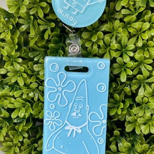 CUSTOM Doodlebob & Pinhead Badge Reel and Buddy set