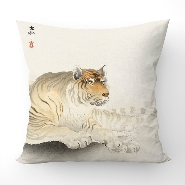 Tiger cushion, Tiger print, Tiger decor, deluxe tiger cushion, double sided print, 43x43cm cushion covers