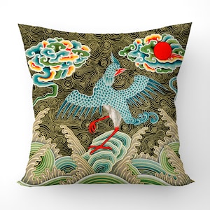 Phoenix art cushion, Tibetan pattern cushion, Pillow Throw Designer Home Decor, double sided, 43x43cm cushion covers