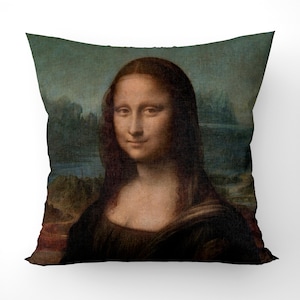 Mona Lisa inspired cushion, artists cushion, Classic art print cushion cover, cushion covers