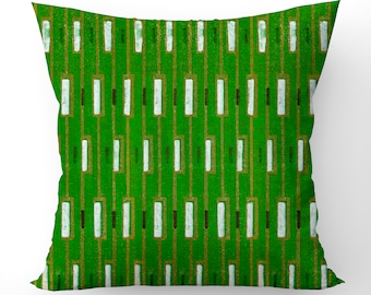 Green cushion, pattern cushion, colourful cushion, Geometric  design, (double sided) 43x43cm cushion covers