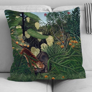 Jungle tiger painting cushion design, luxury cushion, double sided print, 43 x 43cm cushion covers