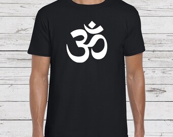 Om symbol T shirt, Yoga, Buddha Tee, Meditation t shirt, Spiritual, Connection T shirt, (double sided) 43x43cm cushion covers