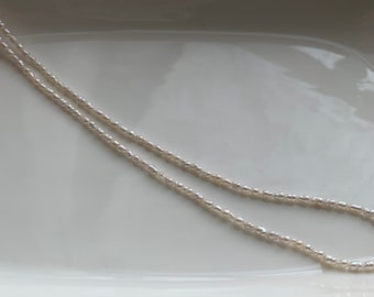 Cute Tiny Baroque Pearl Necklace, 2.5mm Small Pearl Layering