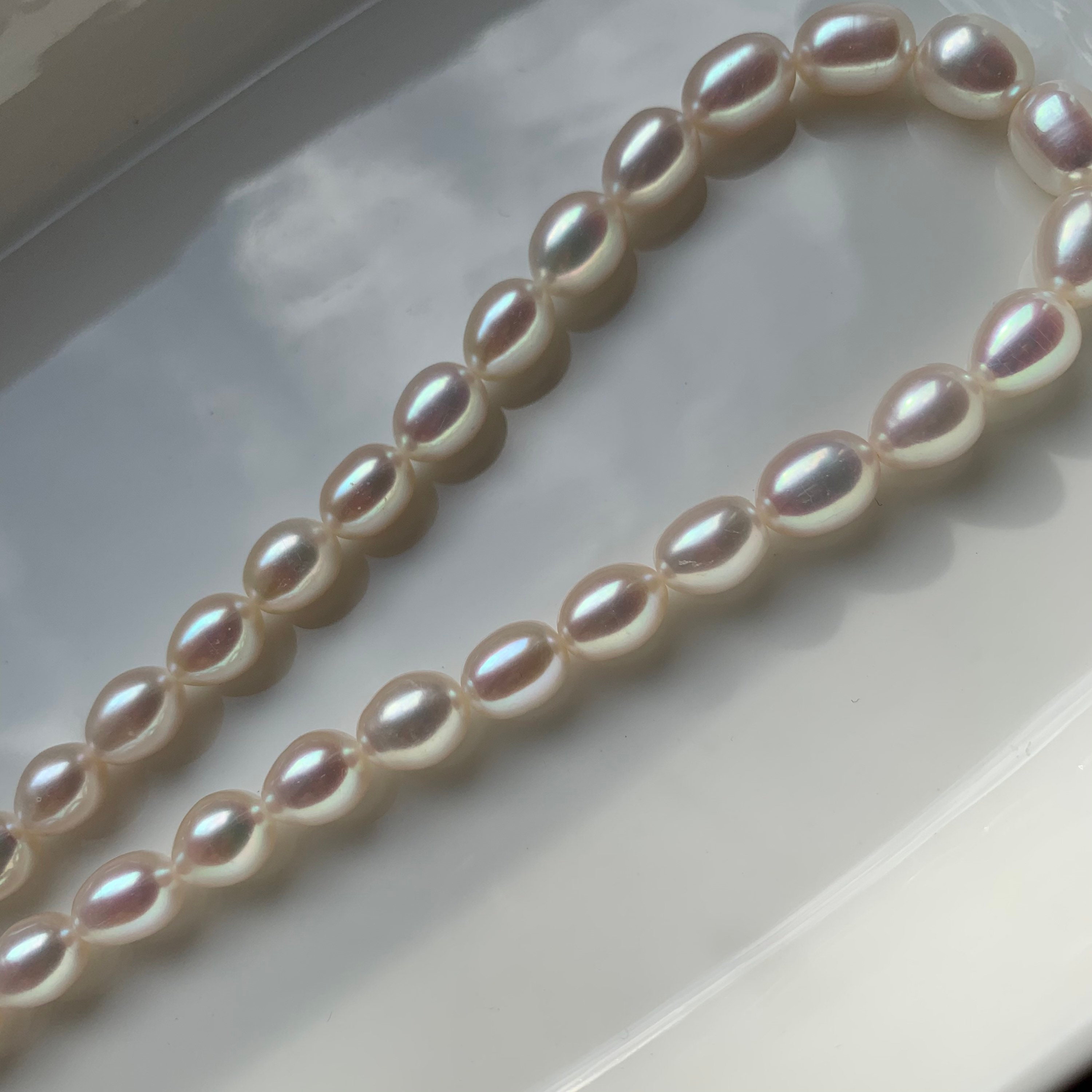 ☆TATIANA☆ White natural freshwater pearl necklaceNZ1191 Amazon.com: Natural Texture Classic Pearl Necklace 11.0-12.0