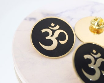 Exclusive Luxury Om Sign Pin Badge