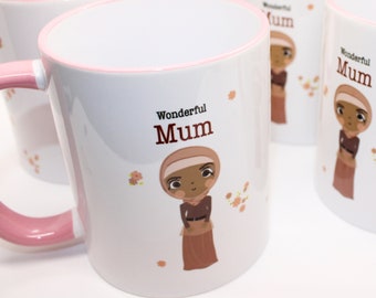 Muslimah Mum Bubbaloo Colección ilustrada Taza