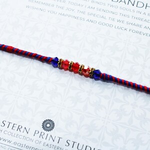 Nalia Rakhi Design Presented on a Luxury Backing Board with Special Words