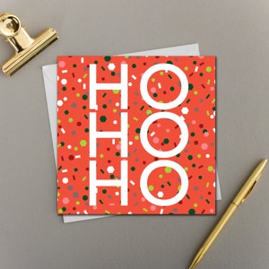 Fun & Bright HO HO HO kerstkaart |  Wordt verzonden 01 december