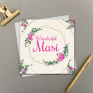 Wunderbare Masi | Helle Blumen-Hexagon-Kollektion |  | Ideal für Geburtstage und Muttertag