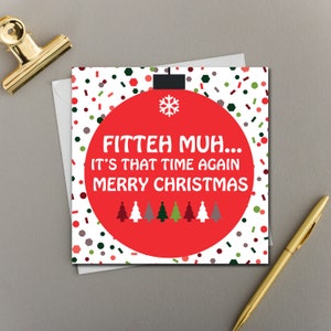 Christmascard van Fitteh Muh Bauble | Desi Humor | Wordt verzonden 01 december