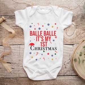 Balle Balle It's My 1st Christmas! Babygrow