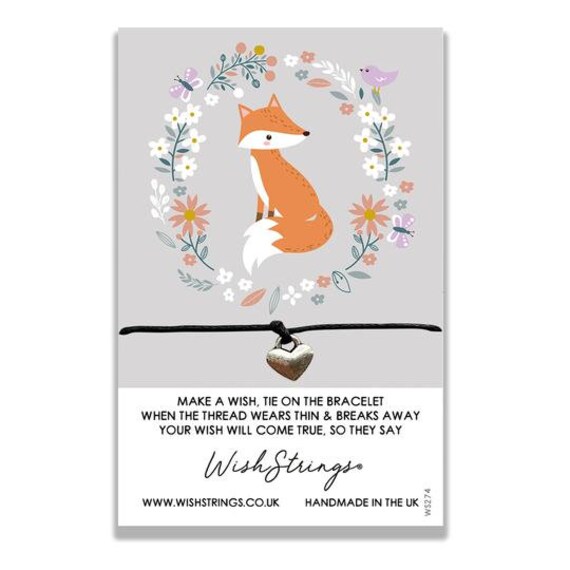 Fox Bracelet Wishstrings Perfect for Celebrations, Thinking