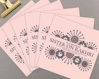 x6 Multipack Wonderful Sister Rakhri Pink Fireworks