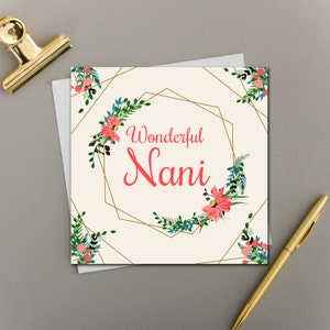 Wundervoller Nani | Bright Floral Hexagon Kollektion |  | Ideal für Geburtstage und Muttertag