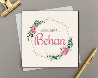 Wonderful Behan  | Bright Floral Hexagon Collection