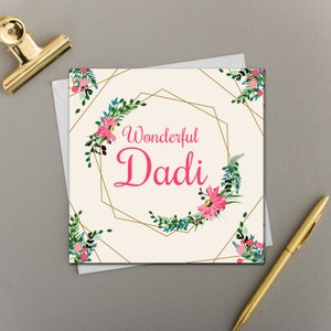 Wundervolle Dadi | Bright Floral Hexagon Kollektion |  | Ideal für Geburtstage und Muttertag
