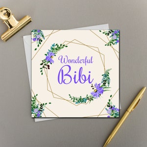 Wunderschöne Bibi | Helle Blumen-Hexagon-Kollektion |  | Ideal für Geburtstage und Muttertag