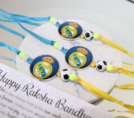 Bracelet Real Madrid Club de football Fashion bleu réglable pour homme femme et enfant