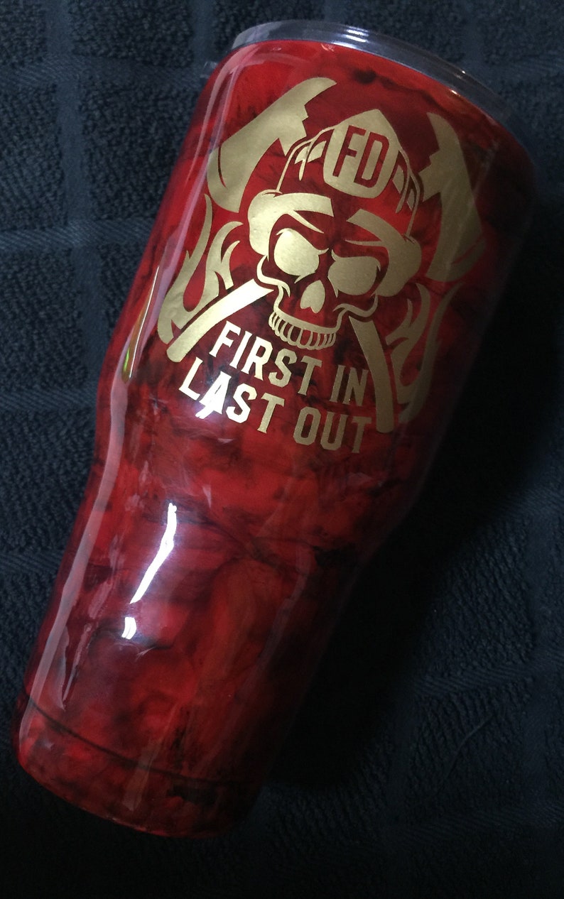 Marbled Fireman Tumbler