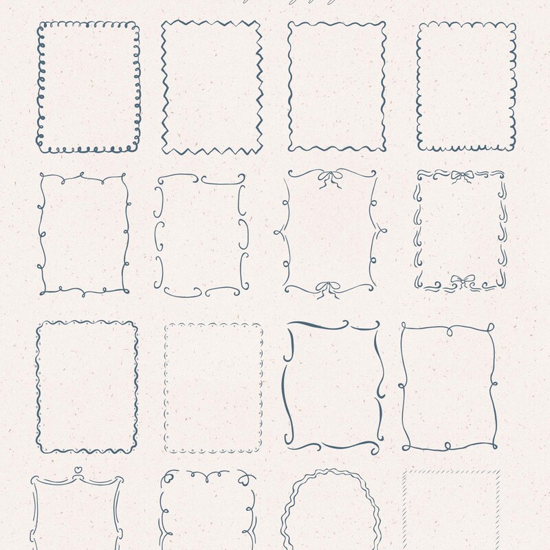 Spring Squiggle Border Squiggle Border - Etsy