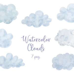 Nubes de acuarela, imágenes prediseñadas de acuarela, cielo, dibujos animados, azul, naturaleza, imágenes prediseñadas, PNG