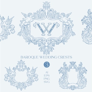 Trouwwapens, barok, Victoriaans, chinoiserielijst, toile de jouy-clipart, logo, bloemen, bruiloft, engel, vintage, clipart, randen, png
