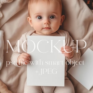 Mockup de cartão de berçário, Mockup de cartão infantil, Mockup de chá de bebê, Mockup de berçário, Mockup de convite, Aniversário, Mockup de papelaria, Mockup de menino