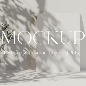 Convites de casamento Mockup, Minimalista Convite Cartão Mock Up, PSD Smart Object, Papelaria Saudação Cartão Vazio Mockup Floral Mockup