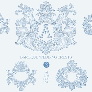 Trouwwapens, barok, Victoriaans, chinoiserielijst, toile de jouy-clipart, logo, bloemen, bruiloft, cheetah, vintage, clipart, randen, png