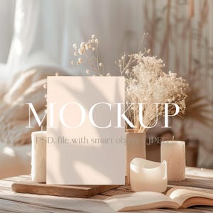Hochzeitseinladungen Mockup, Minimalistische Boho Einladungskarte MockUp, PSD Smart Objekt, JPG, Modernes Karten Mockup, Briefpapier Leeres Mockup