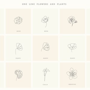 Botanical Clipart Hand Drawn Floral Rose Lotus Orchid Magnolia - Etsy