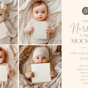 Mockup di biglietti per la cameretta dei bambini, Mockup di biglietti per neonati, Bambini, Biglietti per bambini, Mockup, Compleanno, Biglietti di invito, Poster, Baby Shower, Biglietti di auguri, Cancelleria