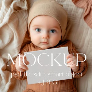 Mockup de cartão de berçário, Mockup de cartão infantil, Mockup de chá de bebê, Mockup de berçário, Mockup de convite, Aniversário, Mockup de papelaria, Mockup de menino