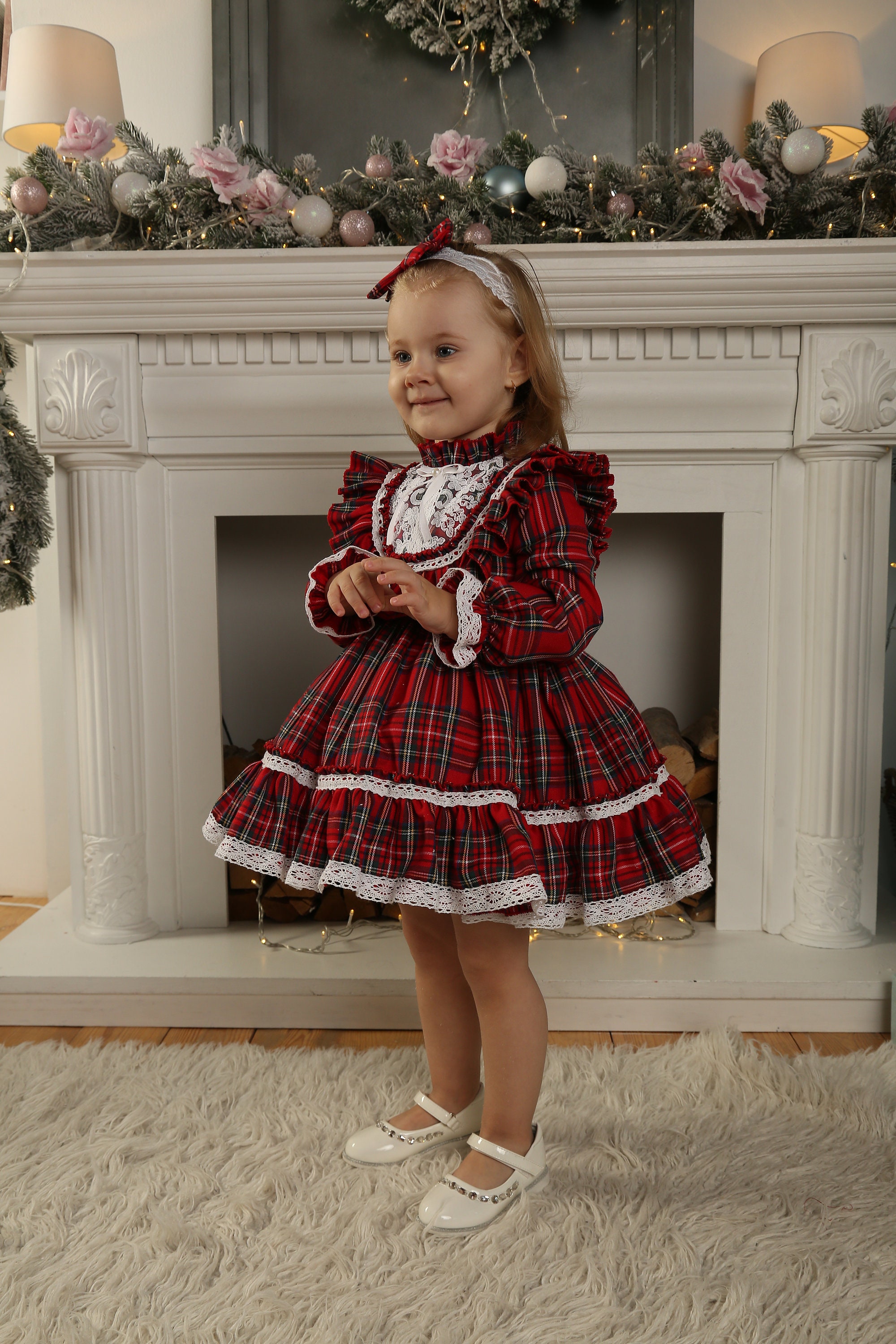 Christmas Red Dress for Girls Tartan Christmas Girls Dress - Etsy UK