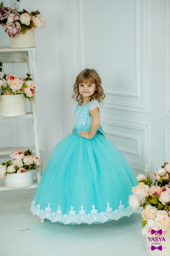 Mint Flower Girl Dress Wedding Party Dress For Girl Luxury Etsy