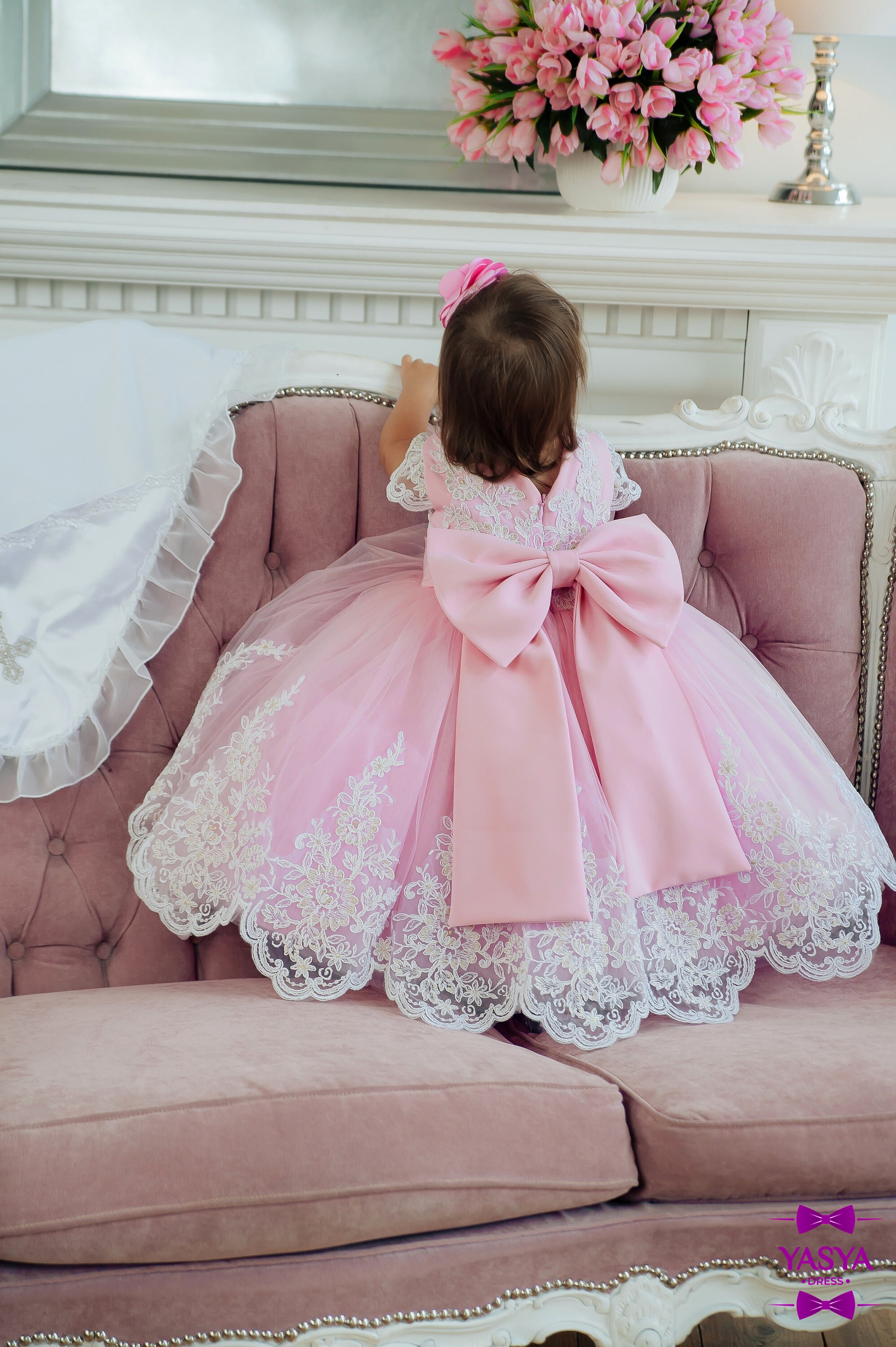 Beautiful Baby Girl First Birthday Dress Toddler Tulle Dress Etsy