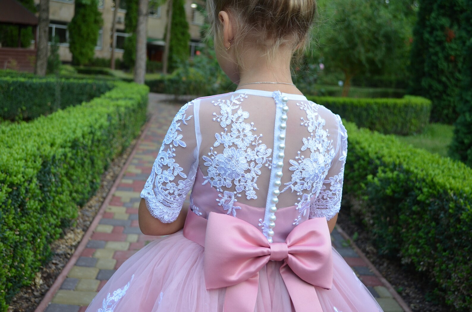 Pink Flower Girl Dress for Birthdaytoddler Flower Girl Dress Etsy