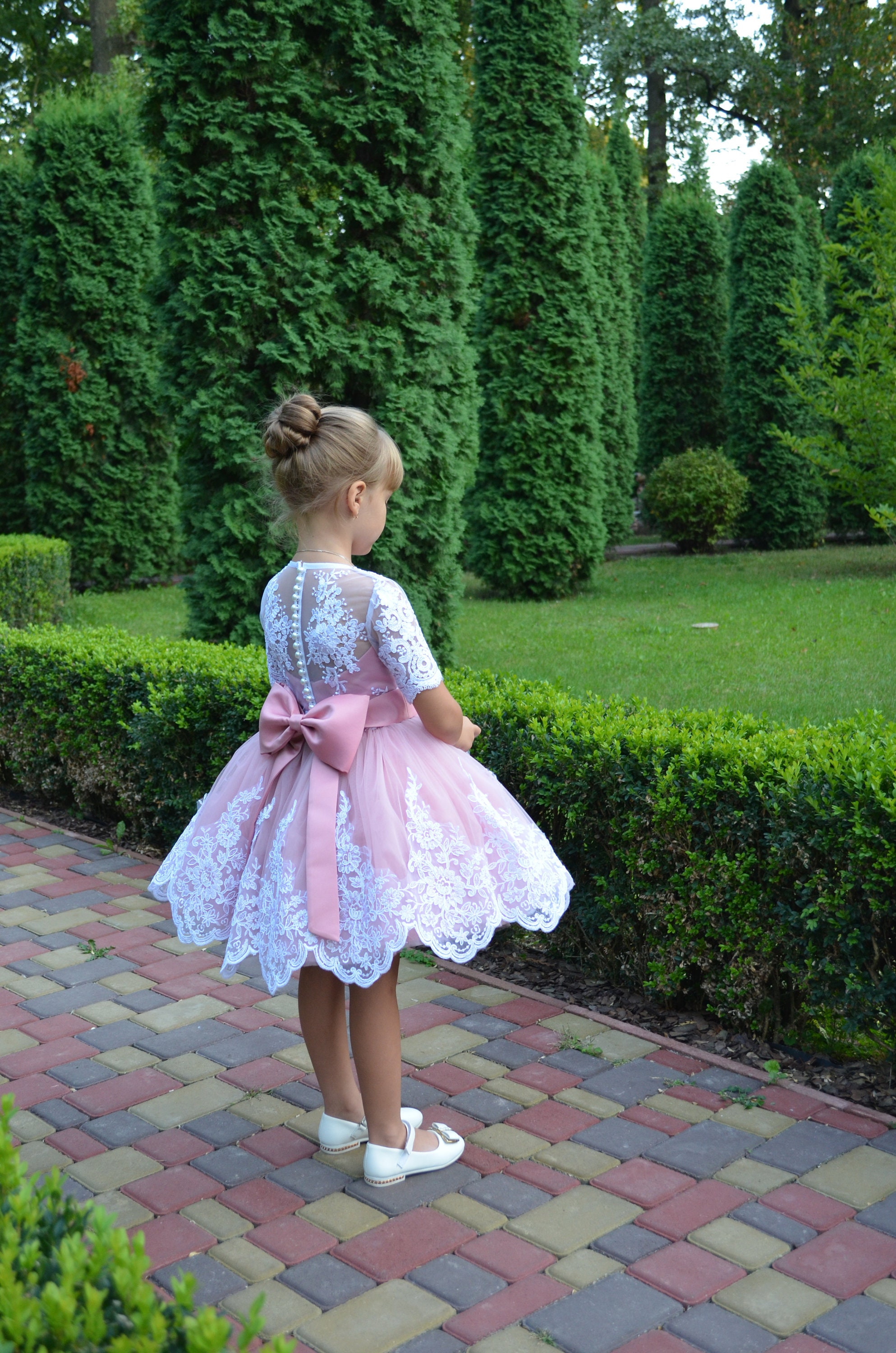 Pink Flower girl dress for birthdaytoddler flower girl dress Etsy