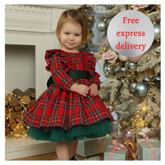 checkered baby dress