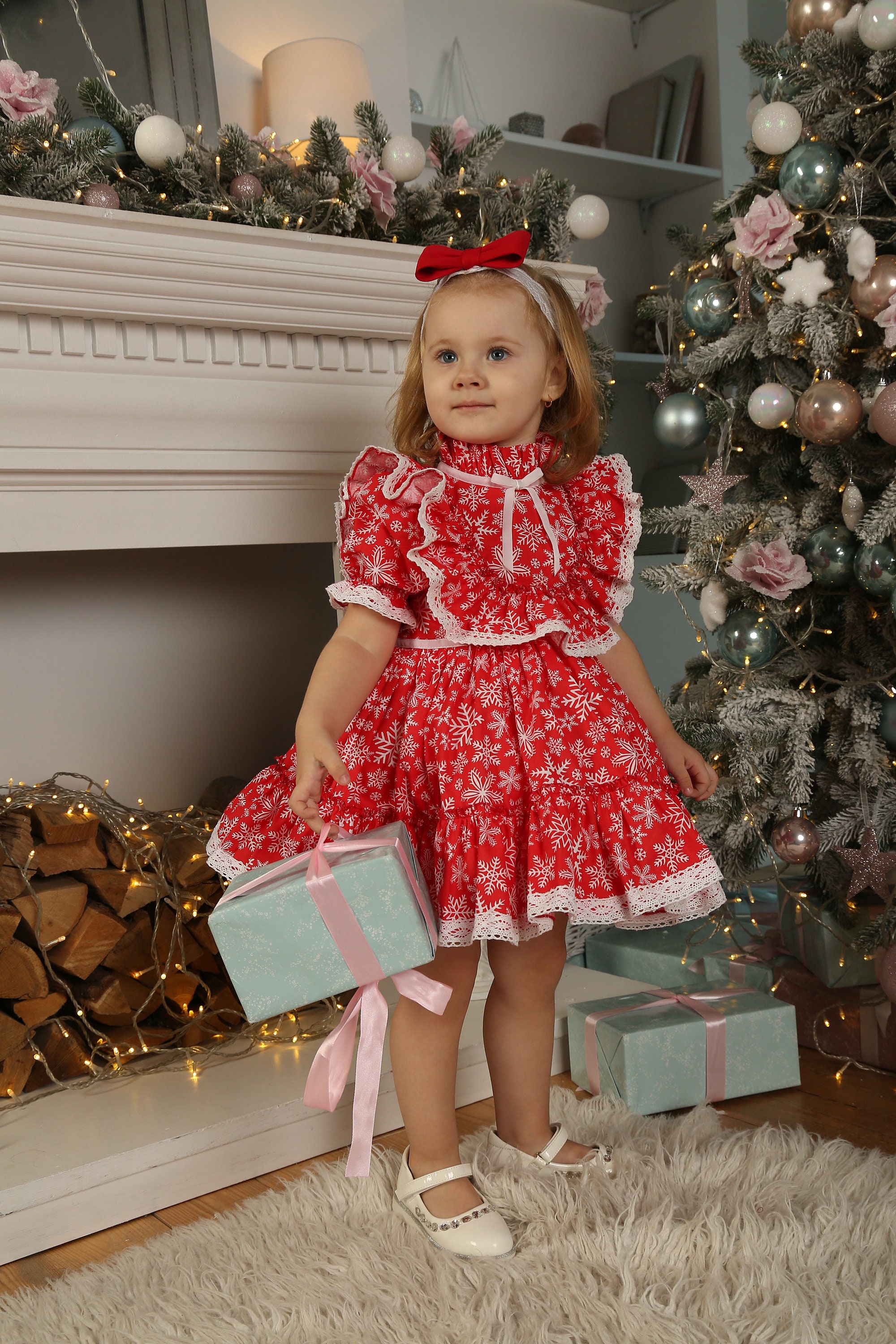 Christmas baby dress First Christmas Outfit Snowflake dress Etsy
